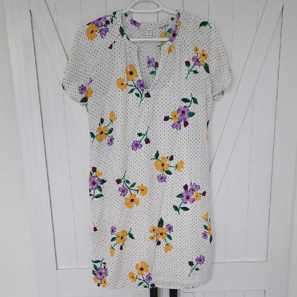Floral Print White Dress